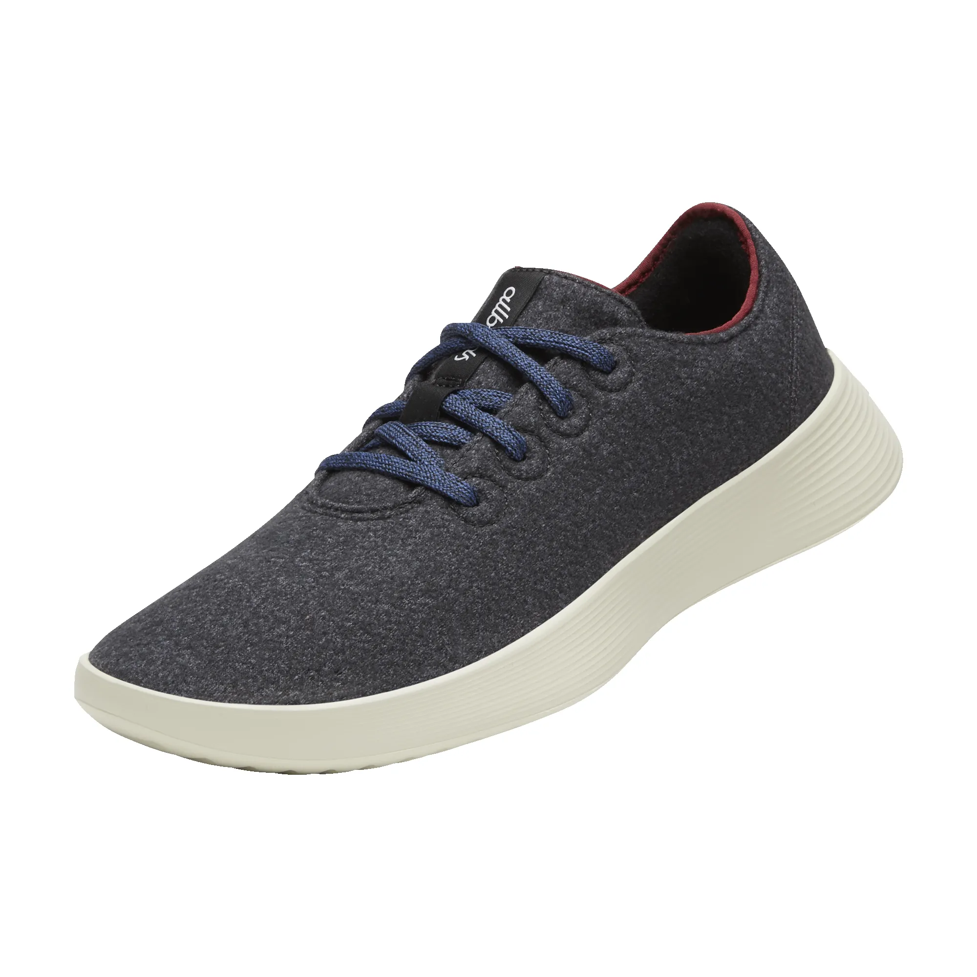 Women's Wool Runner Go - Dark Grey/Thunder Red (Arid Beige Sole) sold by allbirds