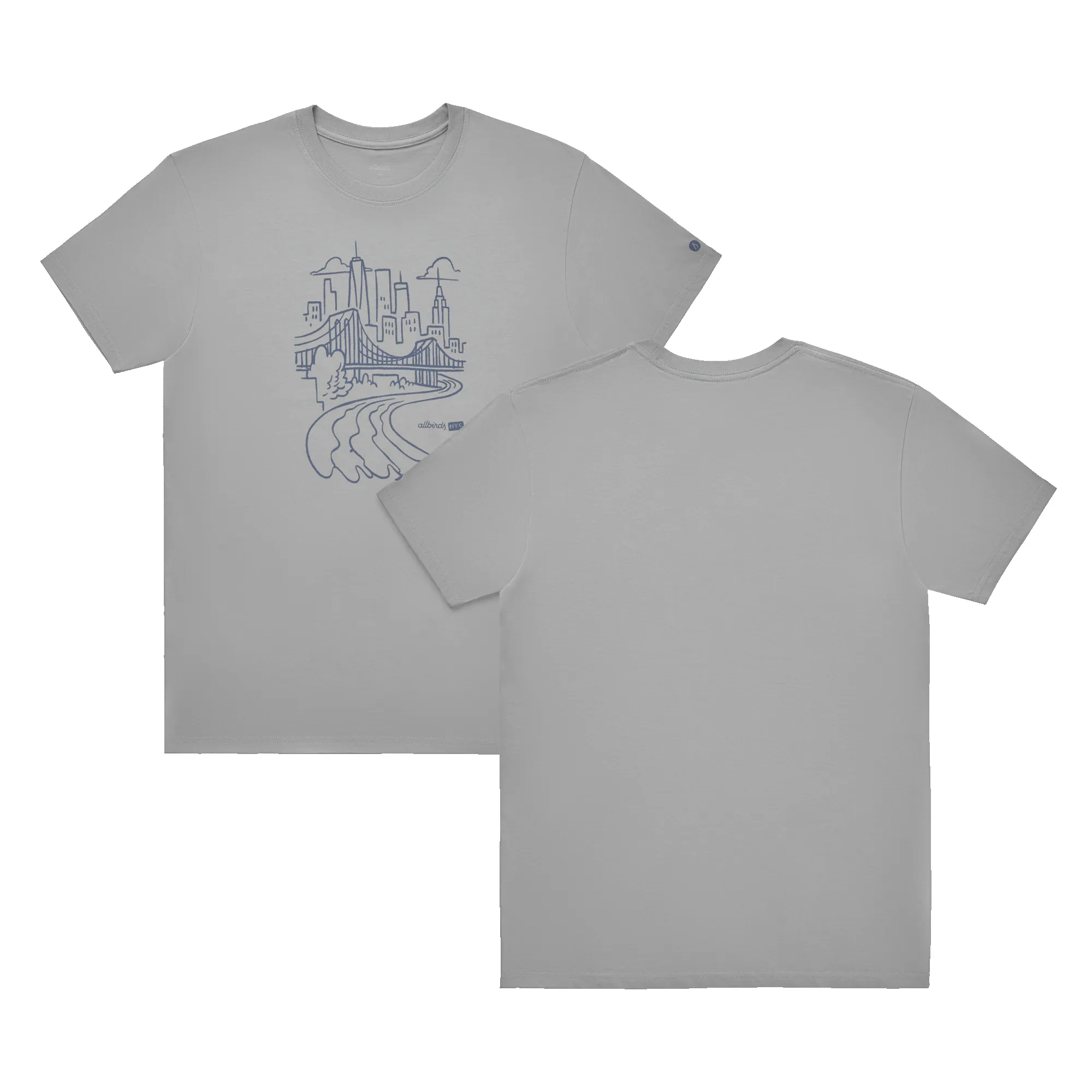 Unisex Organic Cotton Graphic Tee - Medium Grey/Stormy Grey - NYC sold by allbirds product image thumbnail 3