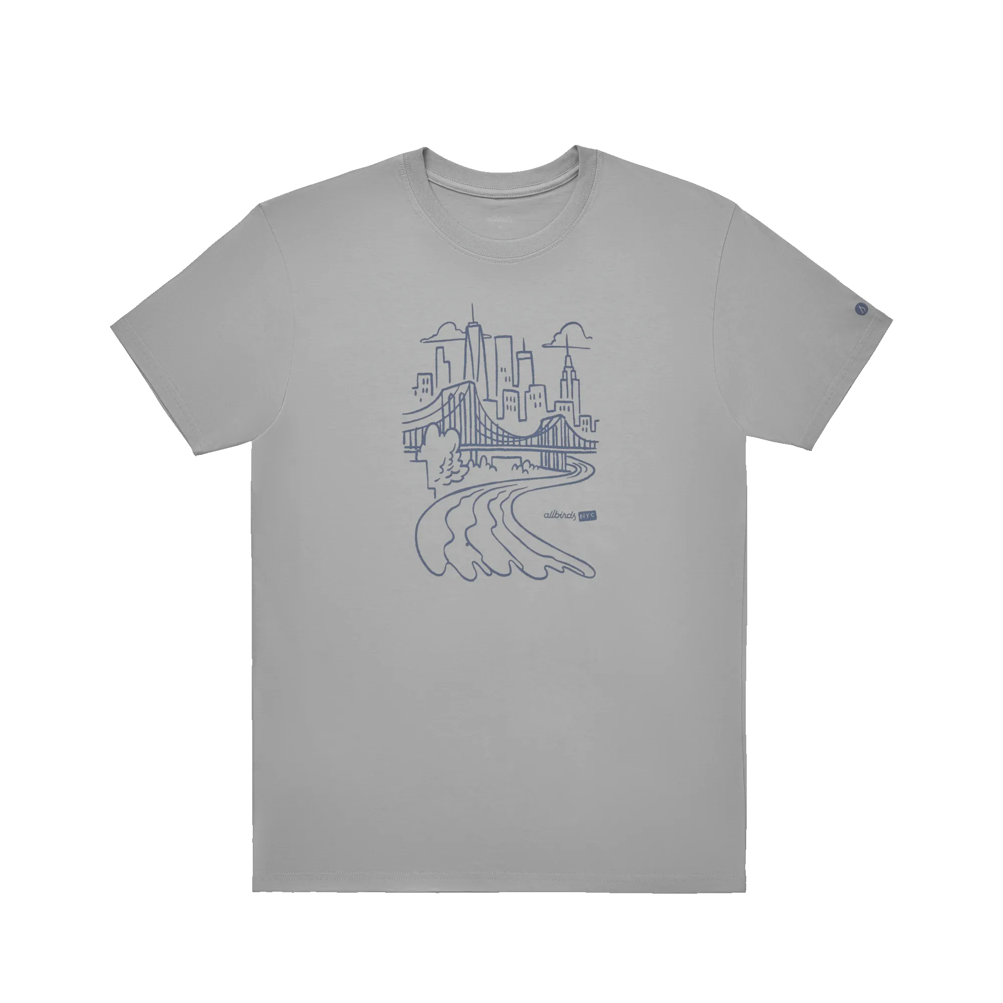 Unisex Organic Cotton Graphic Tee - Medium Grey/Stormy Grey - NYC sold by allbirds