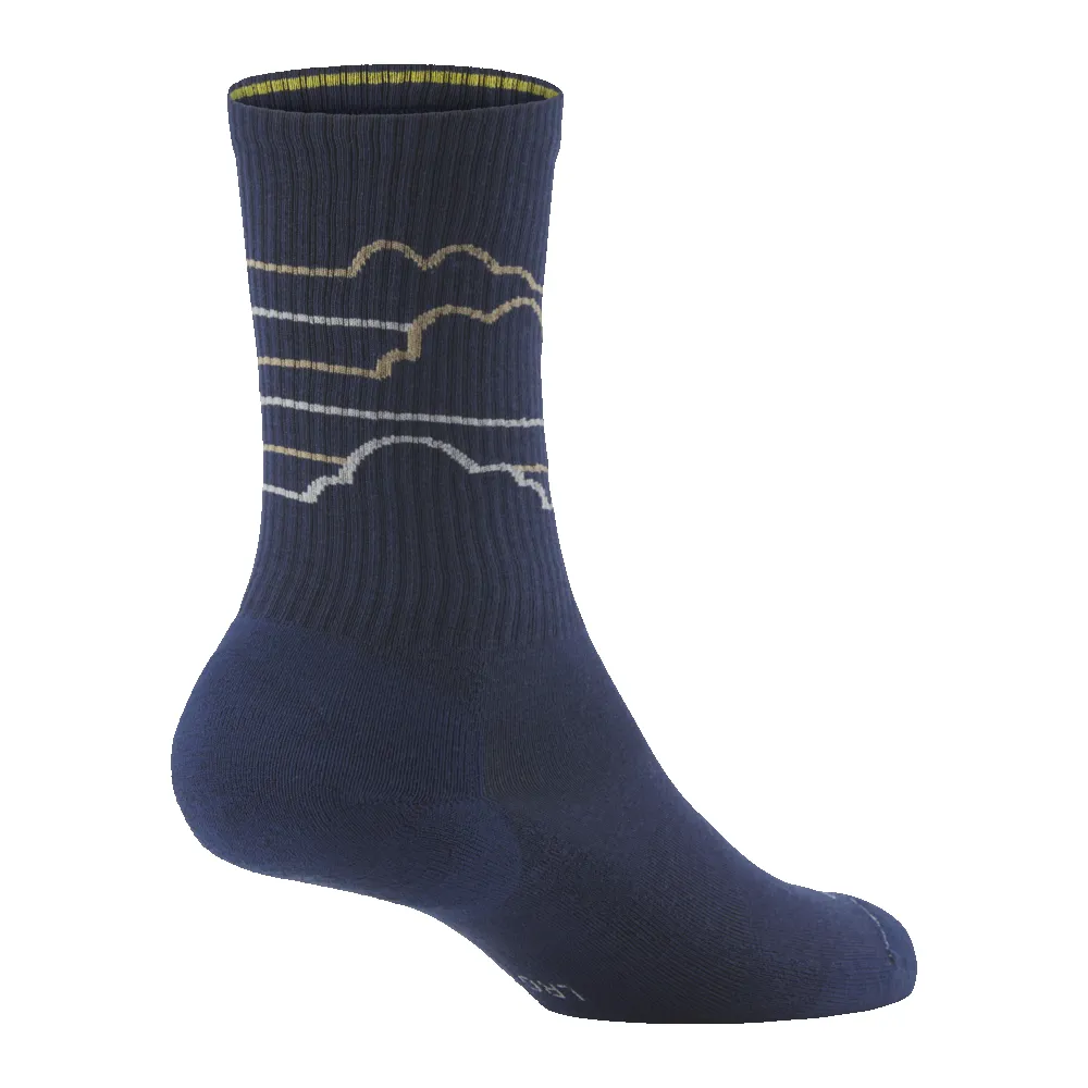 Anytime Crew Sock - Deep Navy/Rugged Beige (Medium Grey) - Cloudstripe sold by allbirds product image thumbnail 2