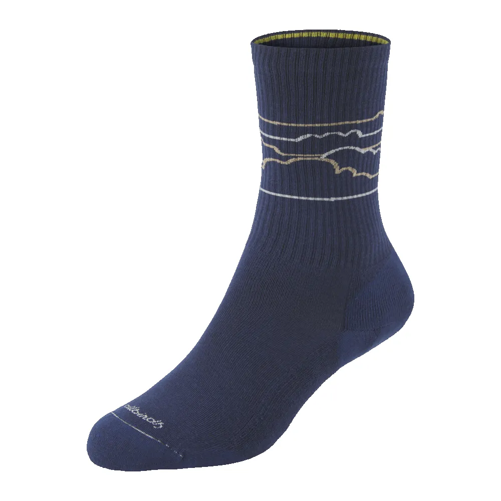 Anytime Crew Sock - Deep Navy/Rugged Beige (Medium Grey) - Cloudstripe sold by allbirds