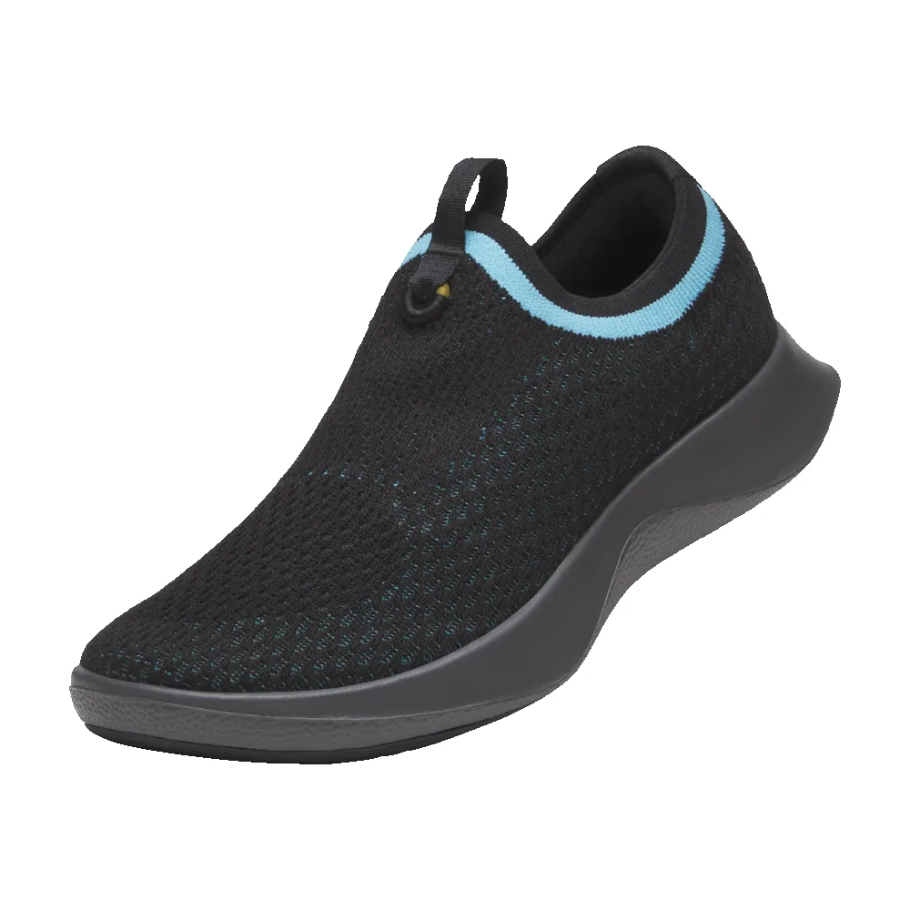 Women's Tree Dasher Relay - Natural Black/Basin Blue (Stormy Grey Sole) sold by allbirds