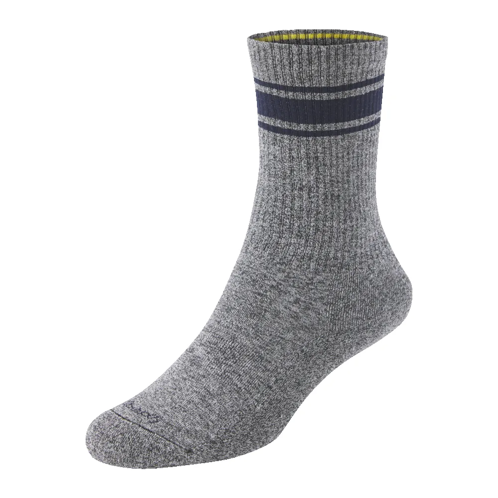Anytime Crew Sock - Natural Grey Heather/Deep Navy sold by allbirds