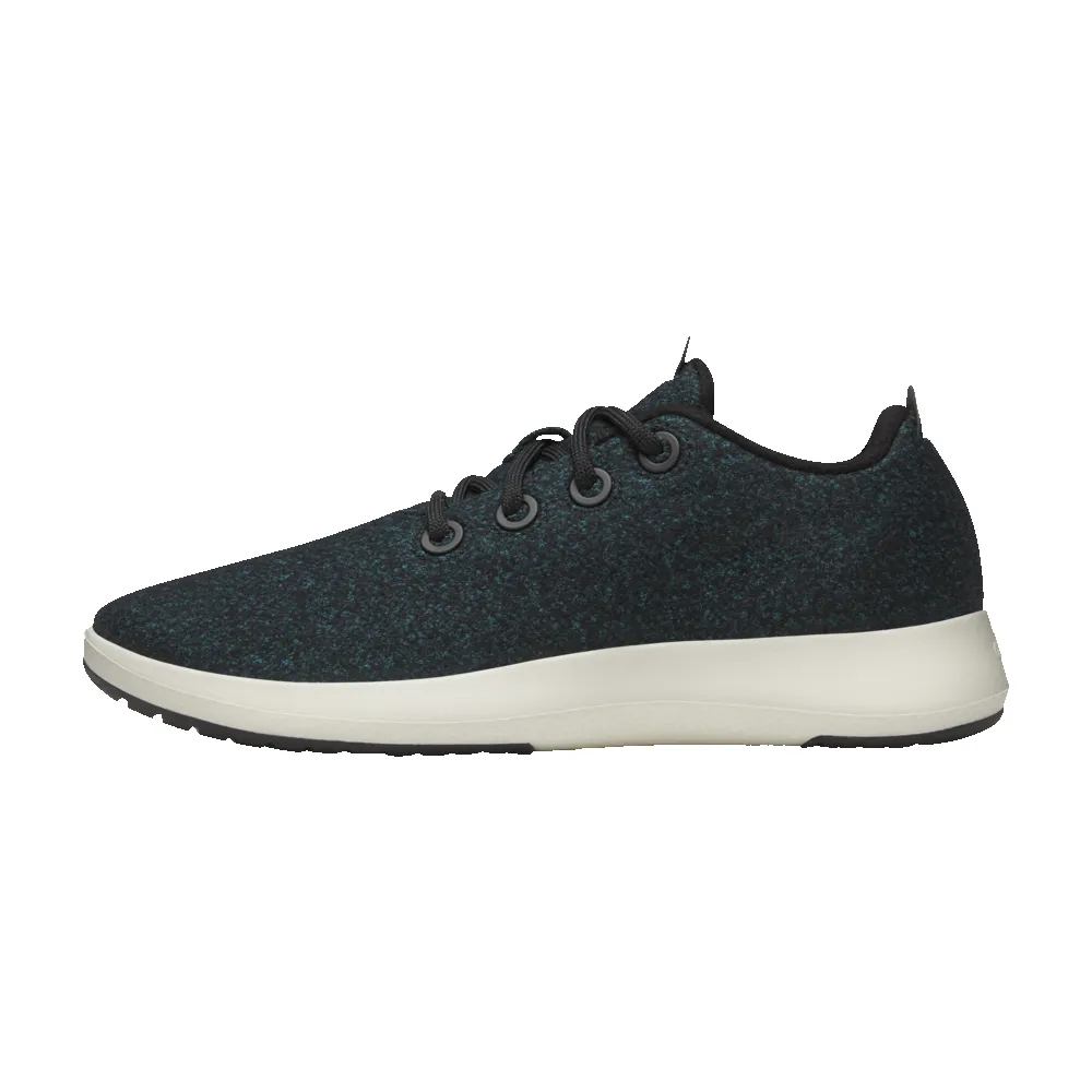 Women's Wool Runner Mizzles - Natural Black/Chasm Teal (Stony Cream Sole) sold by allbirds product image thumbnail 5