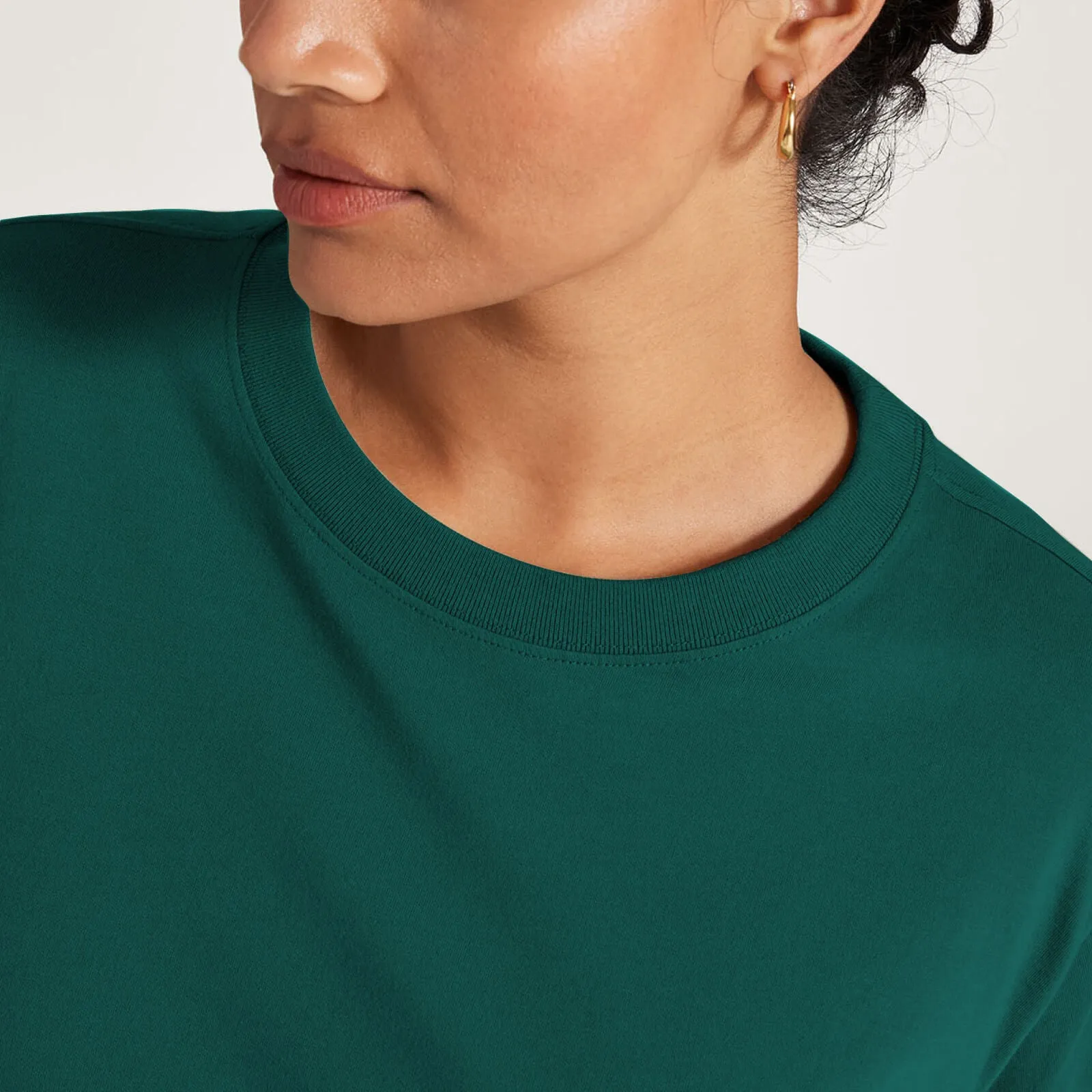 Women's Allgood Organic Cotton Long Sleeve Tee - Deep Emerald sold by allbirds product image thumbnail 3