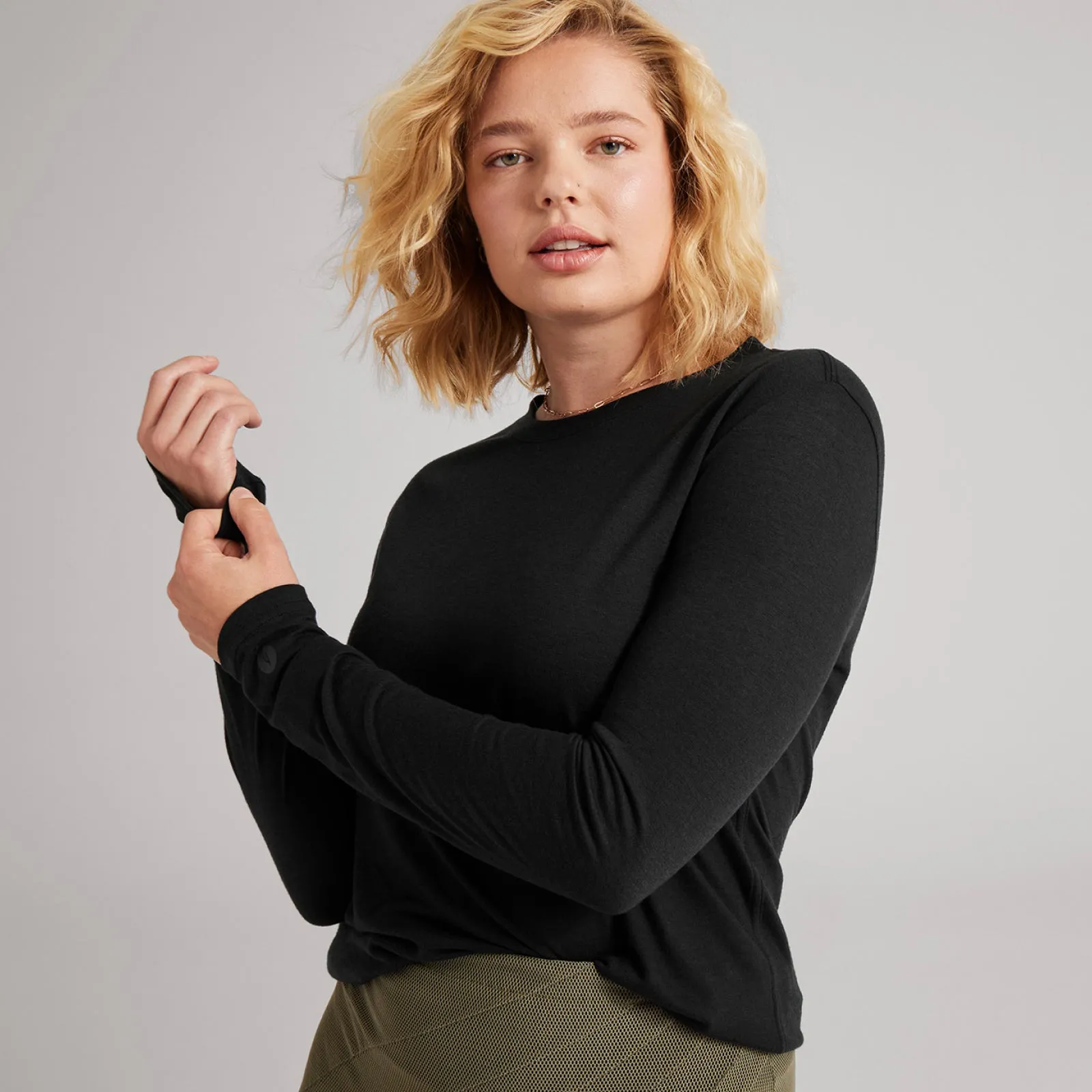 Women's Long Sleeve Sea Tee - Natural Black sold by allbirds product image thumbnail 4