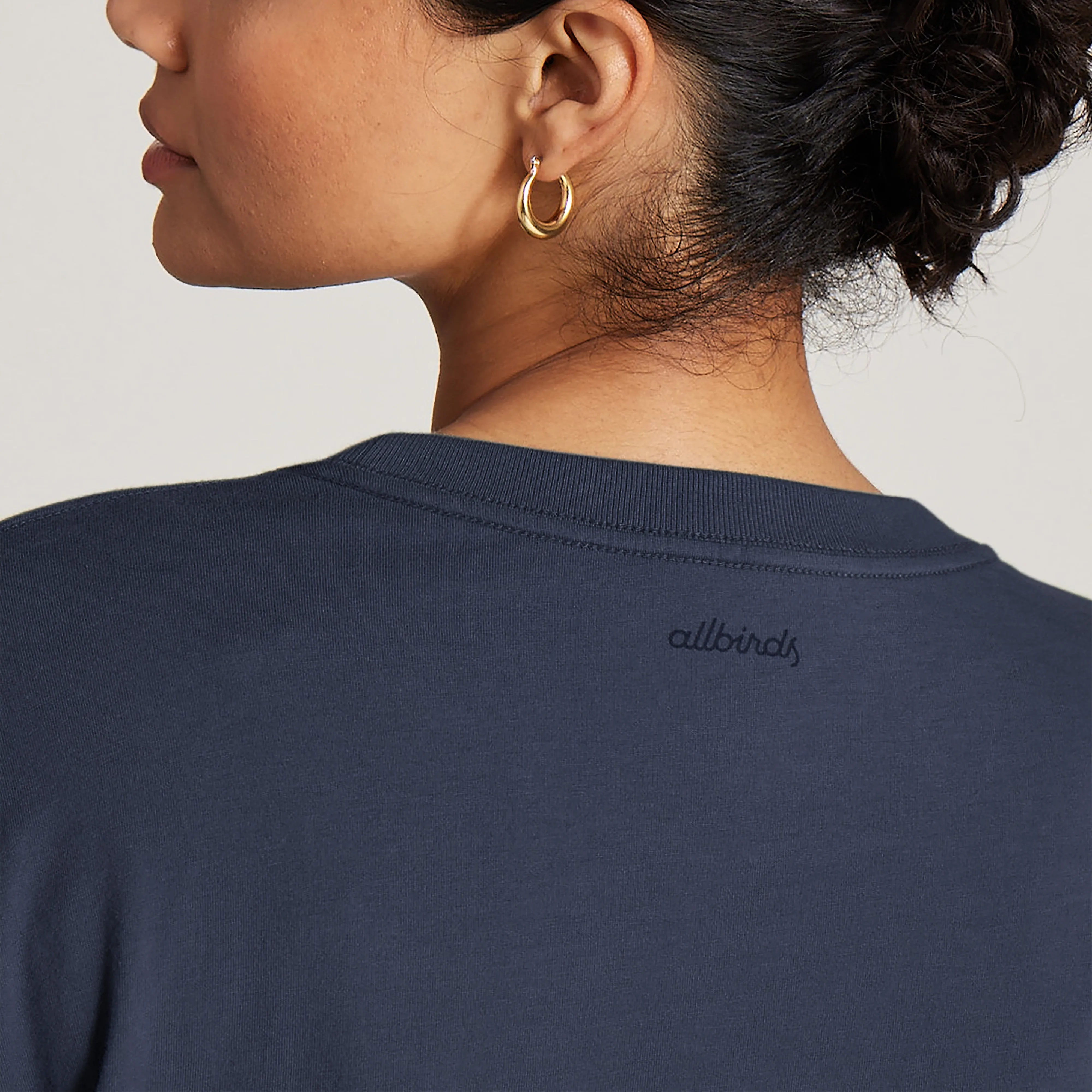Women's Allgood Organic Cotton Long Sleeve Tee - Hazy Indigo sold by allbirds product image thumbnail 3