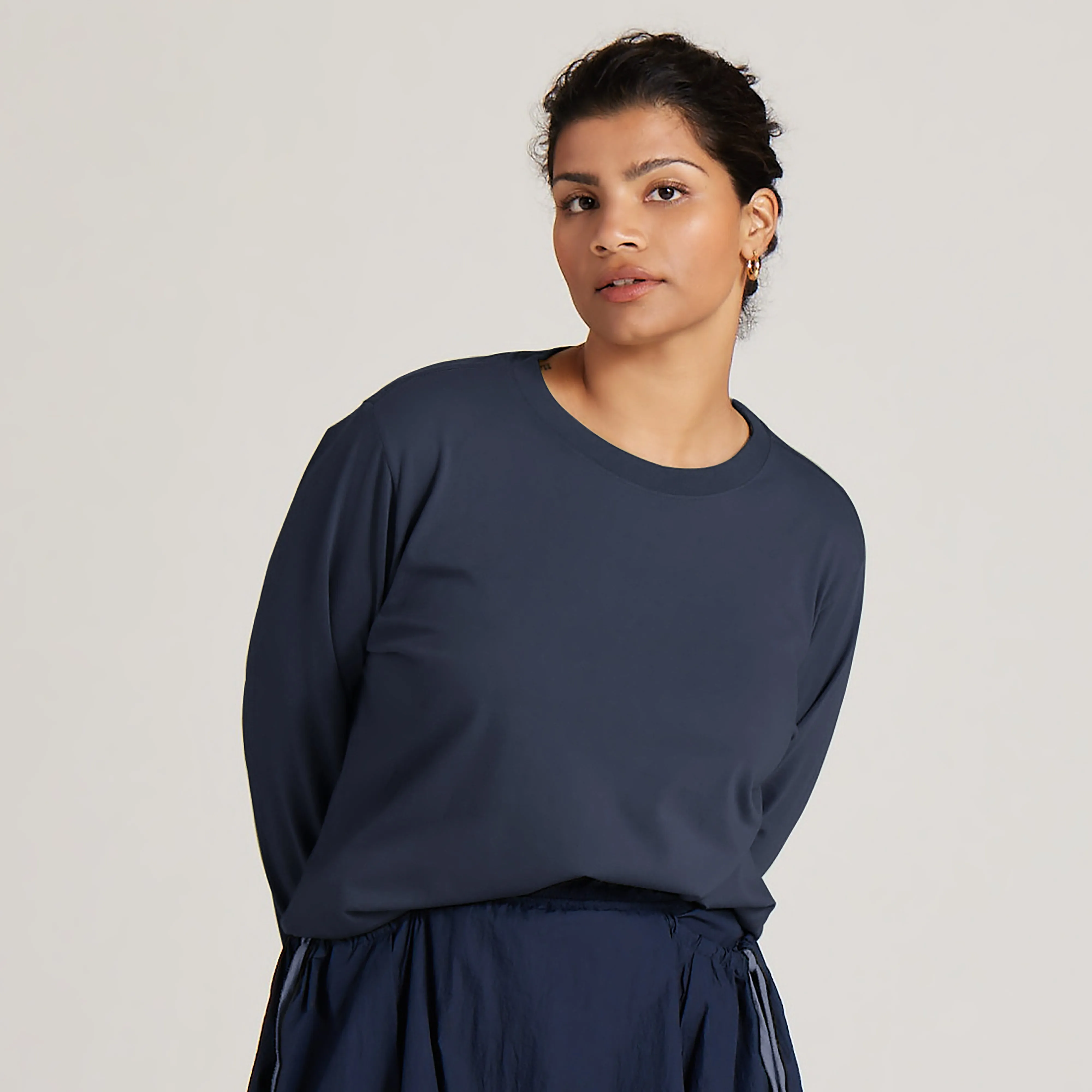 Women's Allgood Organic Cotton Long Sleeve Tee - Hazy Indigo sold by allbirds product image thumbnail 4