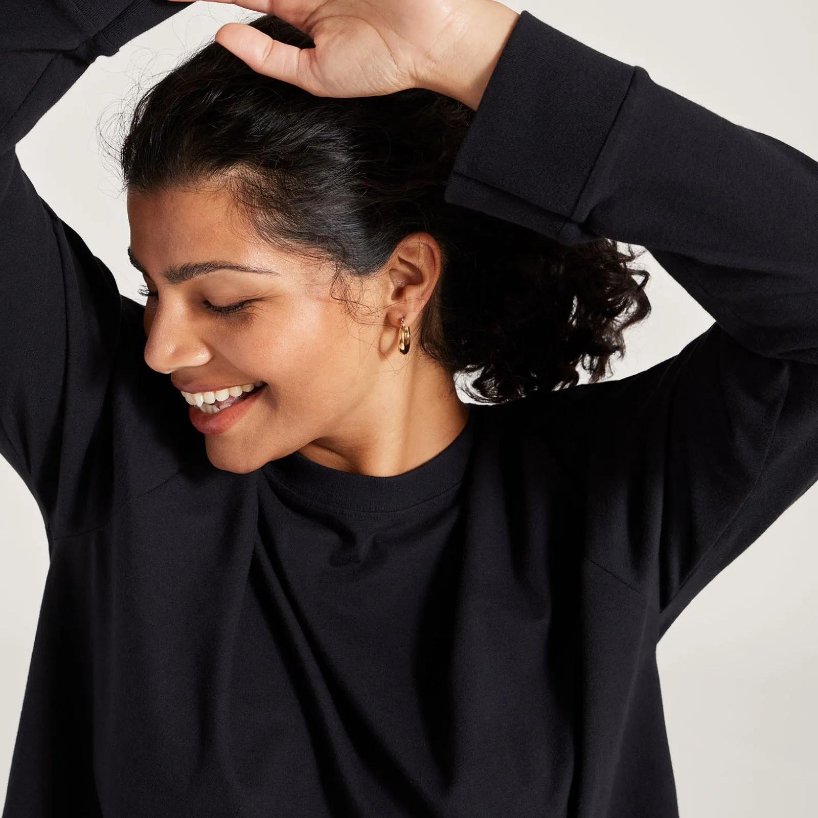Women's Allgood Organic Cotton Long Sleeve Tee - Natural Black sold by allbirds product image thumbnail 2