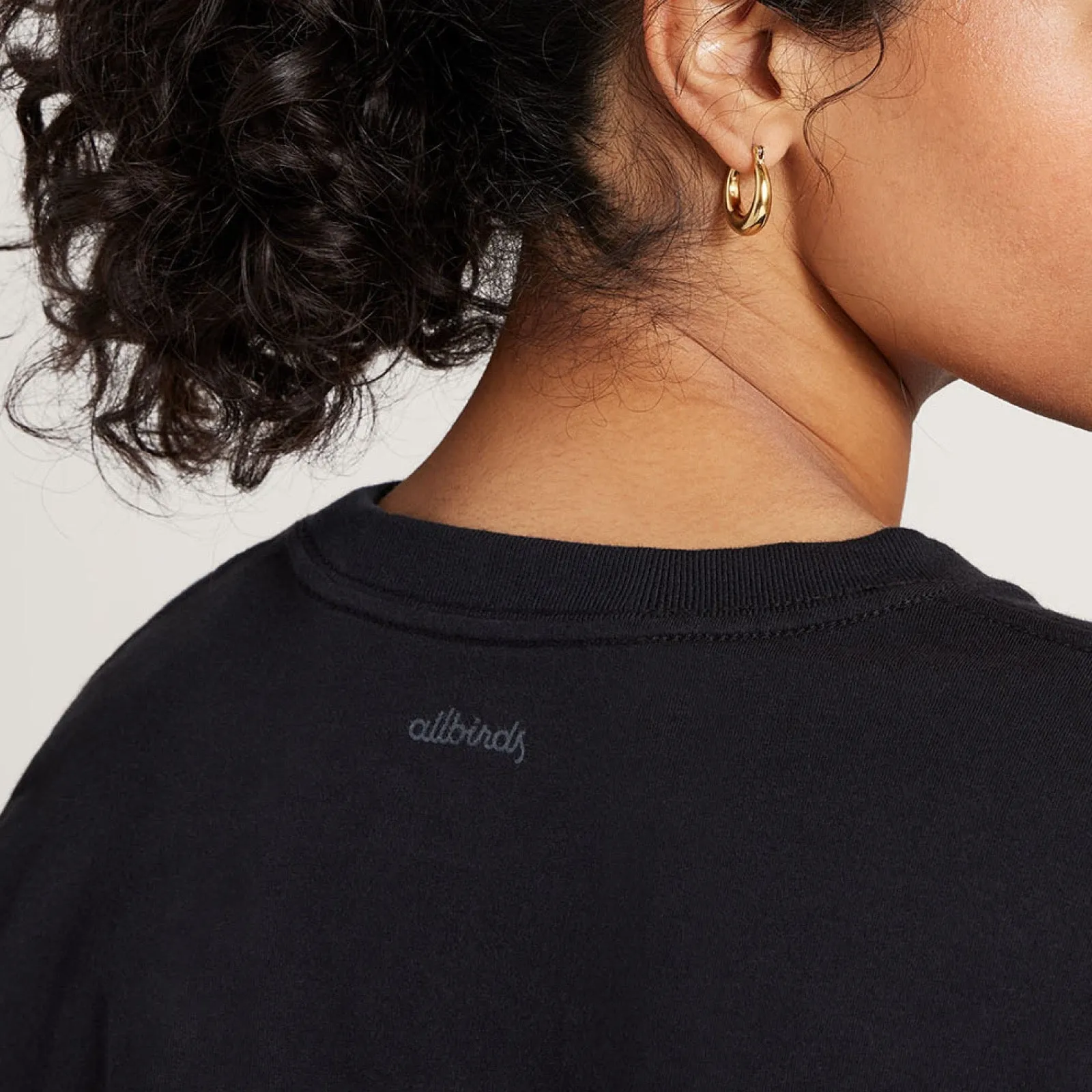 Women's Allgood Organic Cotton Long Sleeve Tee - Natural Black sold by allbirds product image thumbnail 4