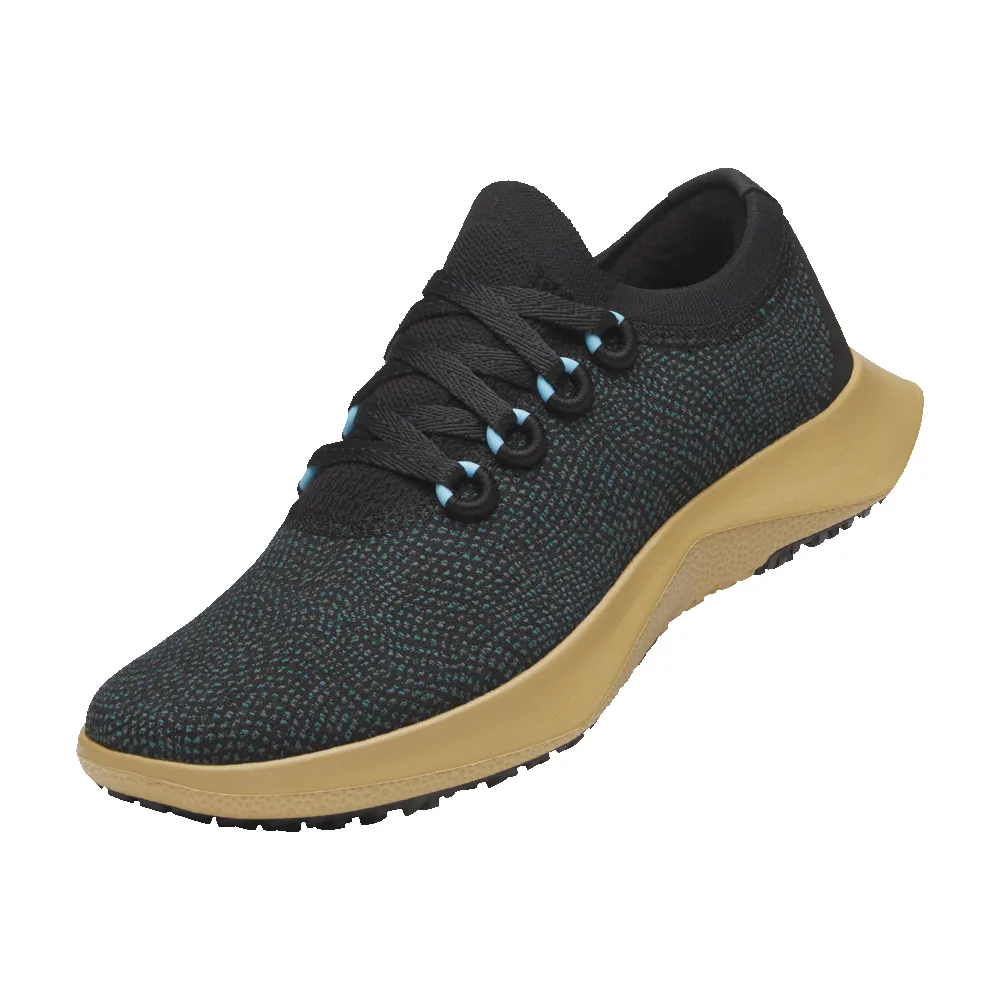 Men's Wool Dasher Mizzles - Natural Black/Chasm Teal (Stony Beige Sole) sold by allbirds