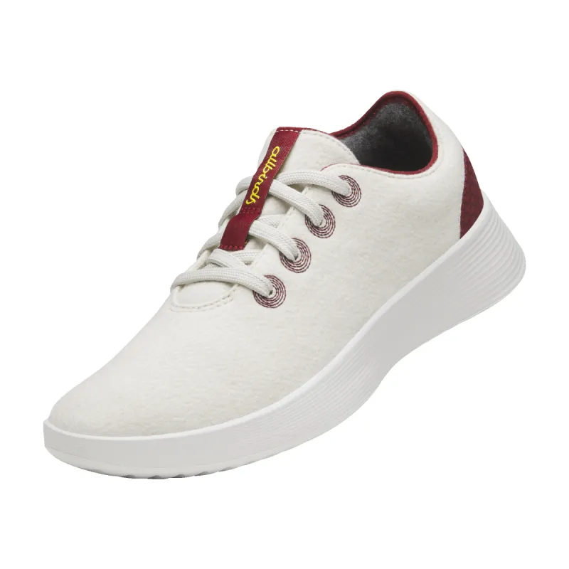 Women's Wool Runner Go - Weathered White/Thunder Red (Barely Grey Sole) sold by allbirds