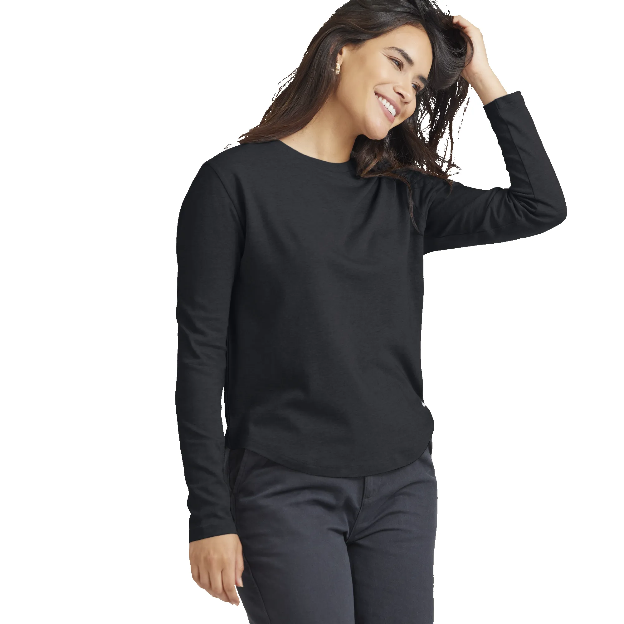 Women's Soft Merino Long Sleeve Tee - True Black sold by allbirds product image thumbnail 2