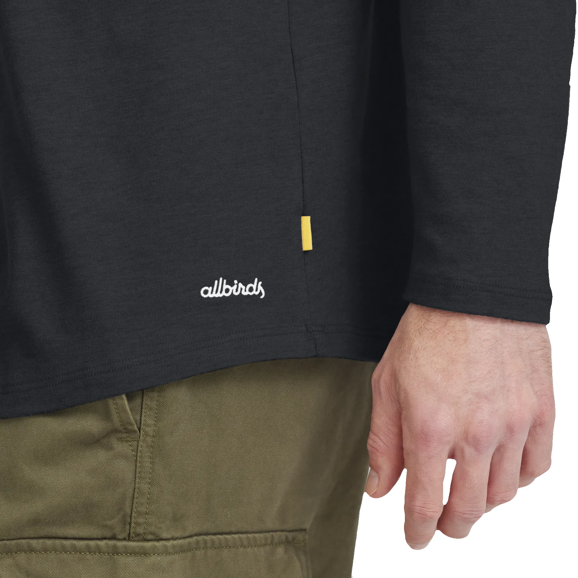 Men's Soft Merino Long Sleeve Tee - True Black - New Edition sold by allbirds product image thumbnail 4