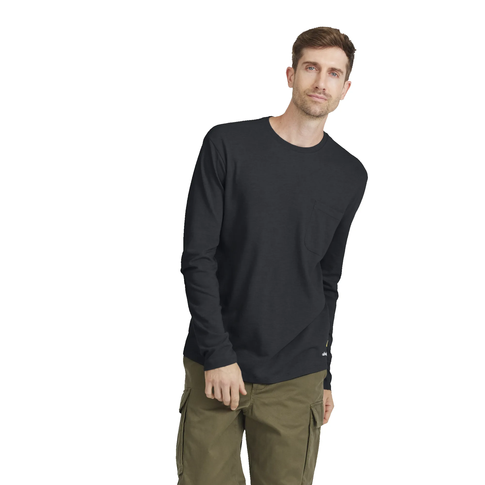 Men's Soft Merino Long Sleeve Tee - True Black - New Edition sold by allbirds