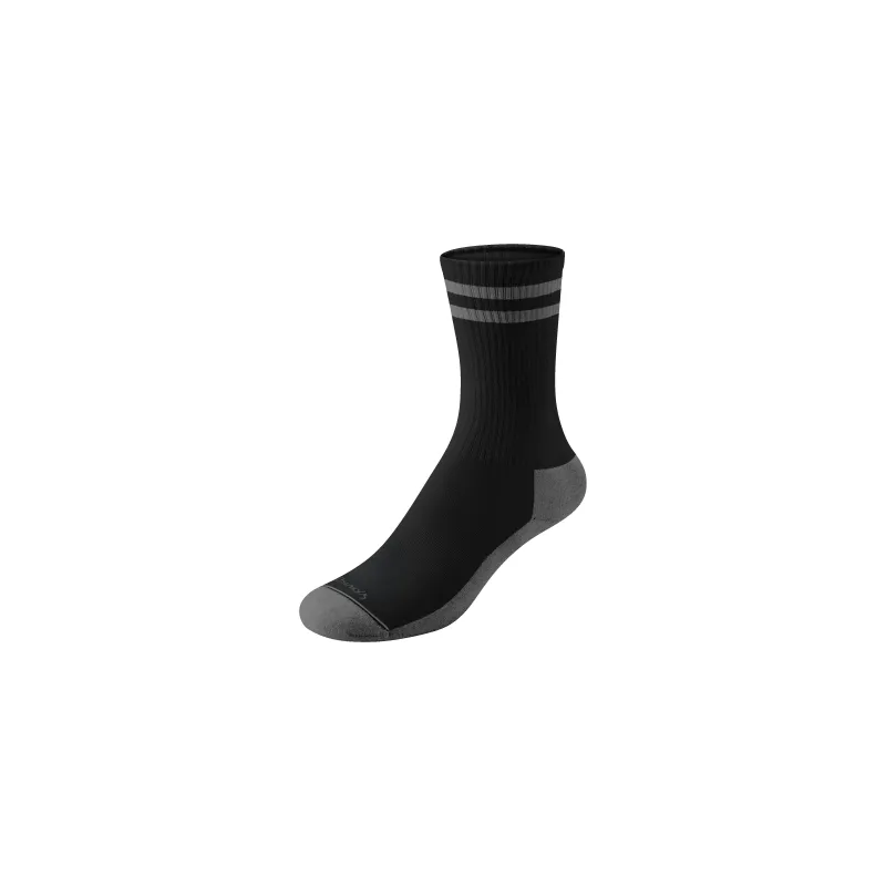 Anytime Crew Sock - Natural Black/Dark Grey Stripe sold by allbirds