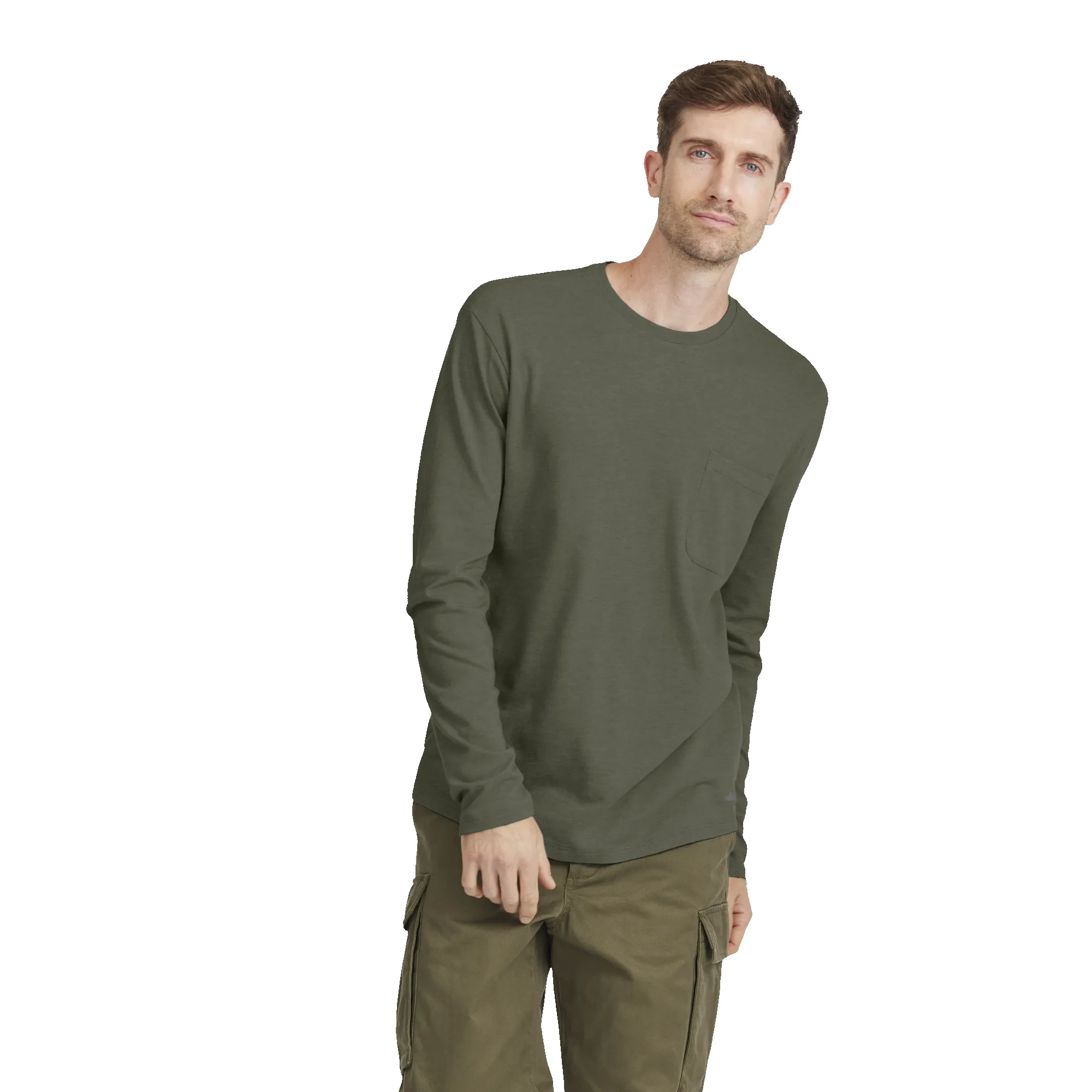 Men's Soft Merino Long Sleeve Tee - Thunder Green sold by allbirds