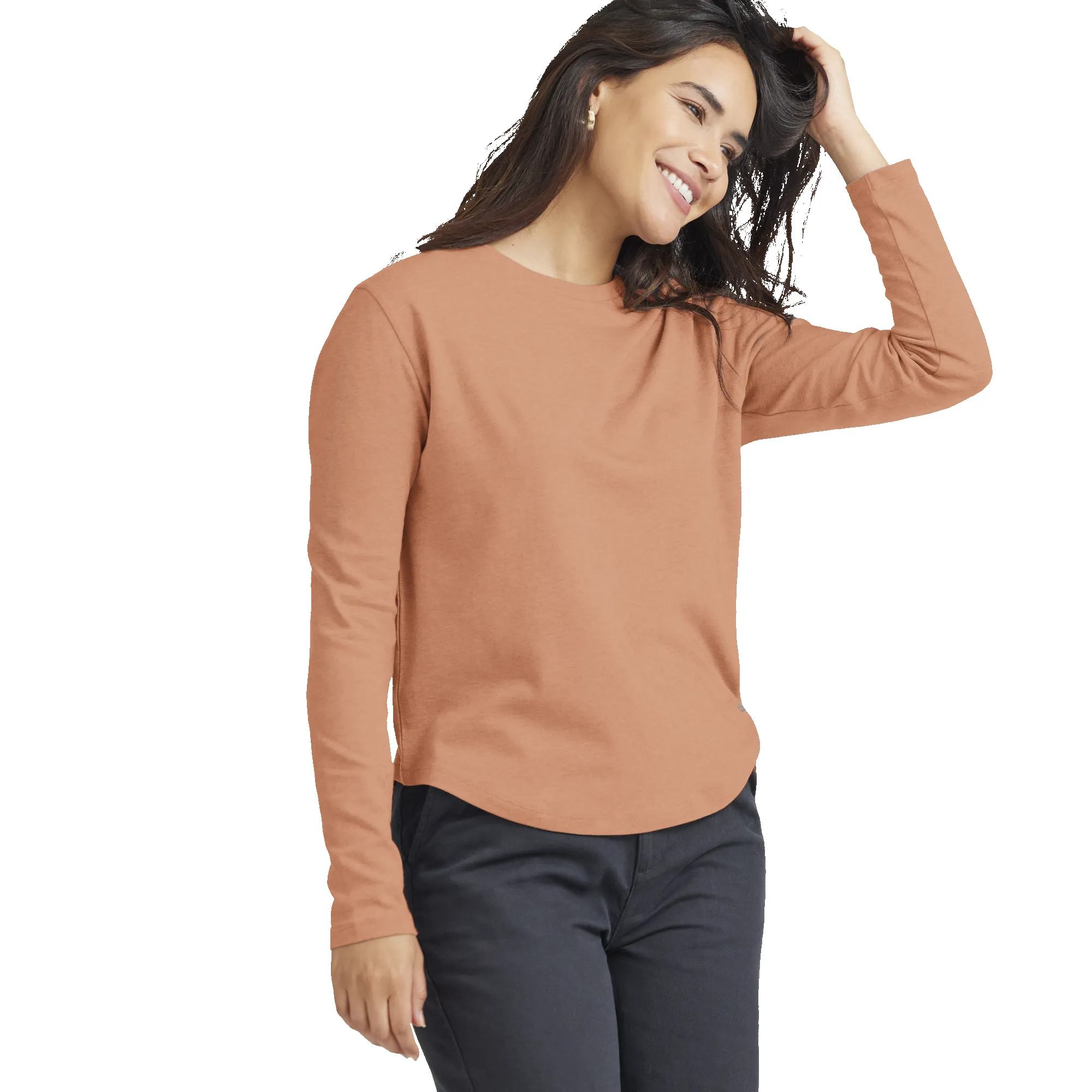 Women's Soft Merino Long Sleeve Tee - Sienna Blush sold by allbirds product image thumbnail 3