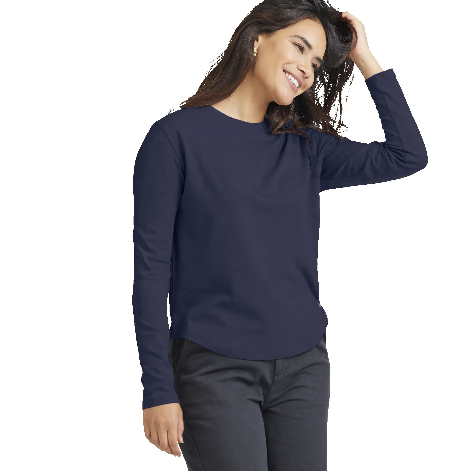 Women's Soft Merino Long Sleeve Tee - Deep Navy sold by allbirds product image thumbnail 3
