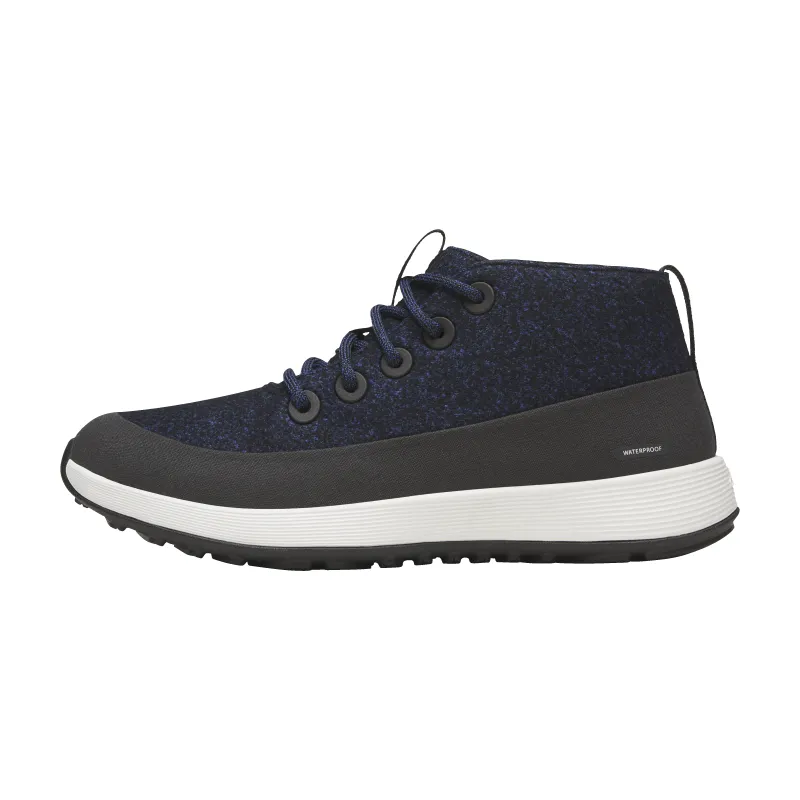 Men's Wool Runner NZ Mid Waterproof - Natural Black/Royal Blue (Barely Grey Sole) sold by allbirds