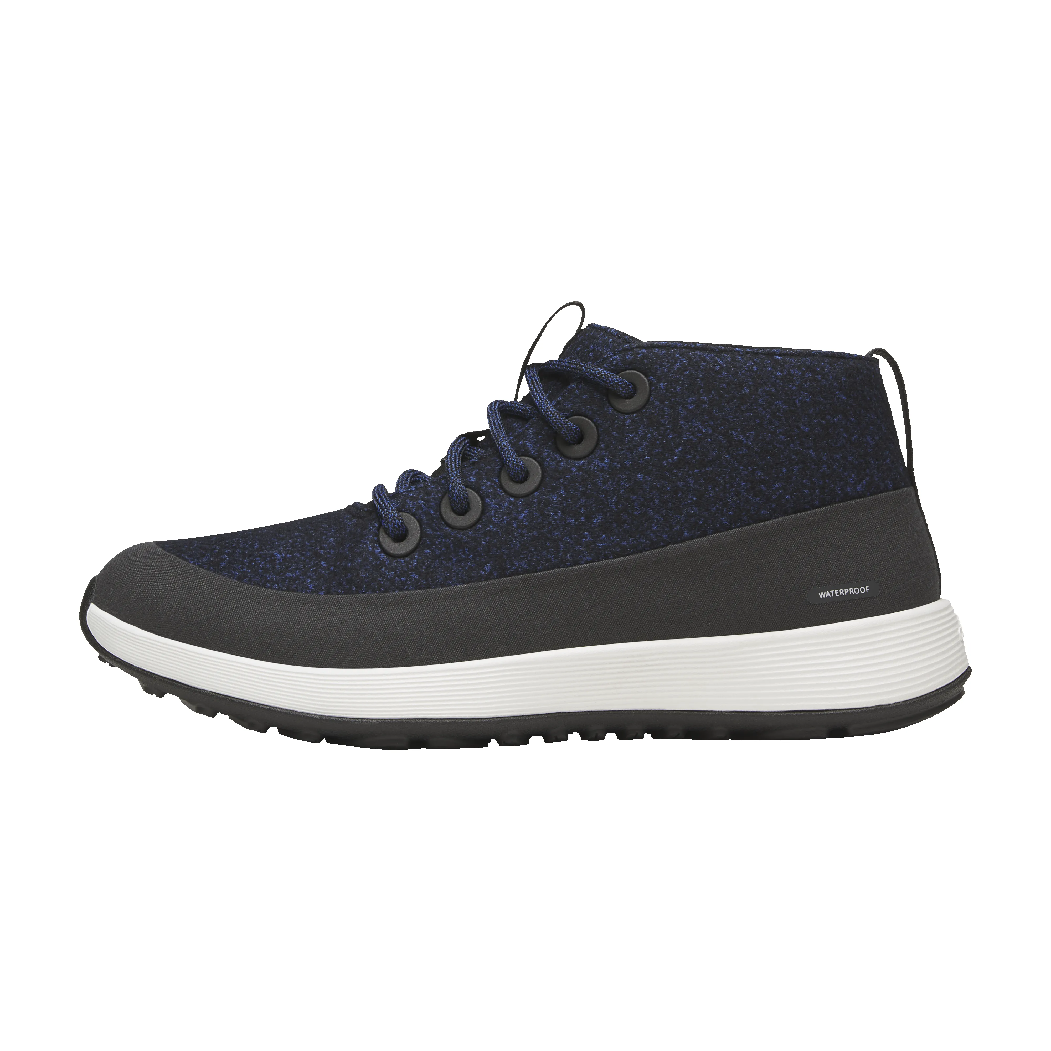 Men's Wool Runner NZ Mid Waterproof - Natural Black/Royal Blue (Barely Grey Sole) sold by allbirds