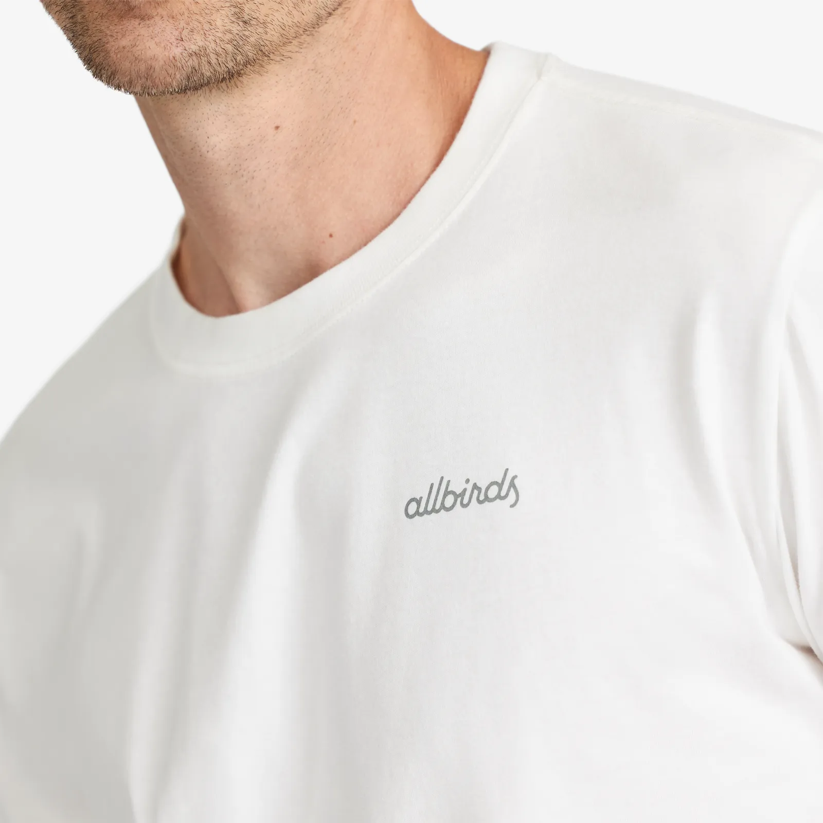 Men's Organic Cotton Long Sleeve Tee - Logo - Blizzard sold by allbirds product image thumbnail 2