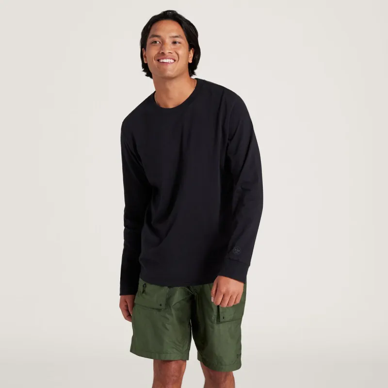 Men's Allgood Cotton Long Sleeve Tee - Natural Black sold by allbirds