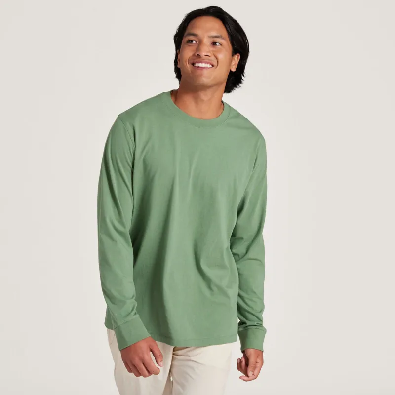 Men's Allgood Cotton Long Sleeve Tee - Hazy Cargo made by allbirds