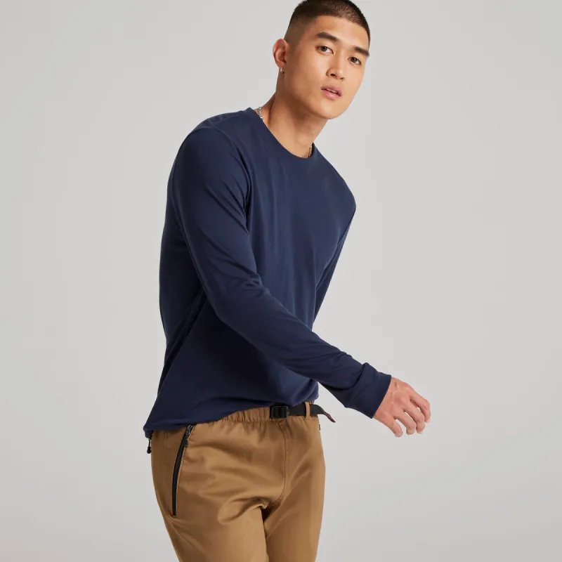 Men's Long Sleeve Sea Tee - Navy Night sold by allbirds