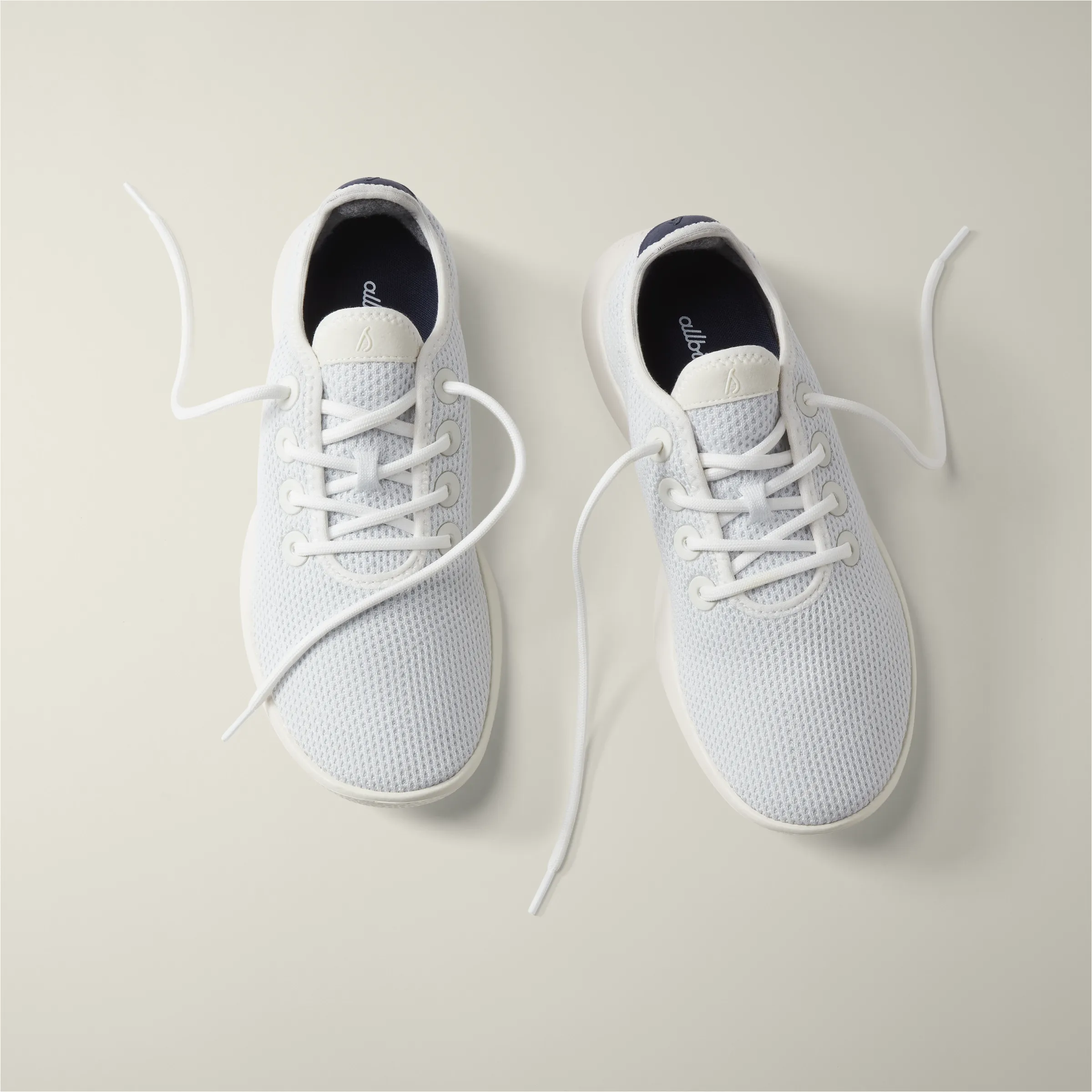 Women's Tree Runners - Blizzard/True Navy (Natural White Sole) sold by allbirds product image thumbnail 4