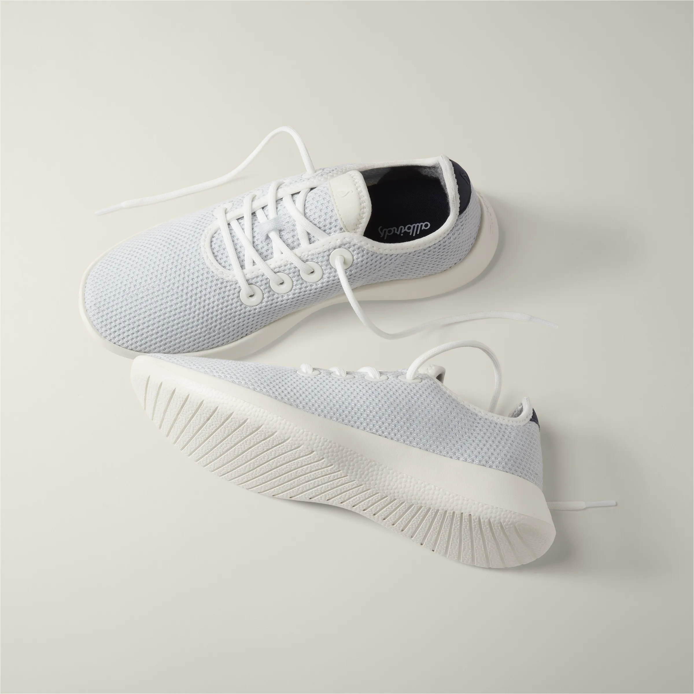 Women's Tree Runners - Blizzard/True Navy (Natural White Sole) sold by allbirds product image thumbnail 5