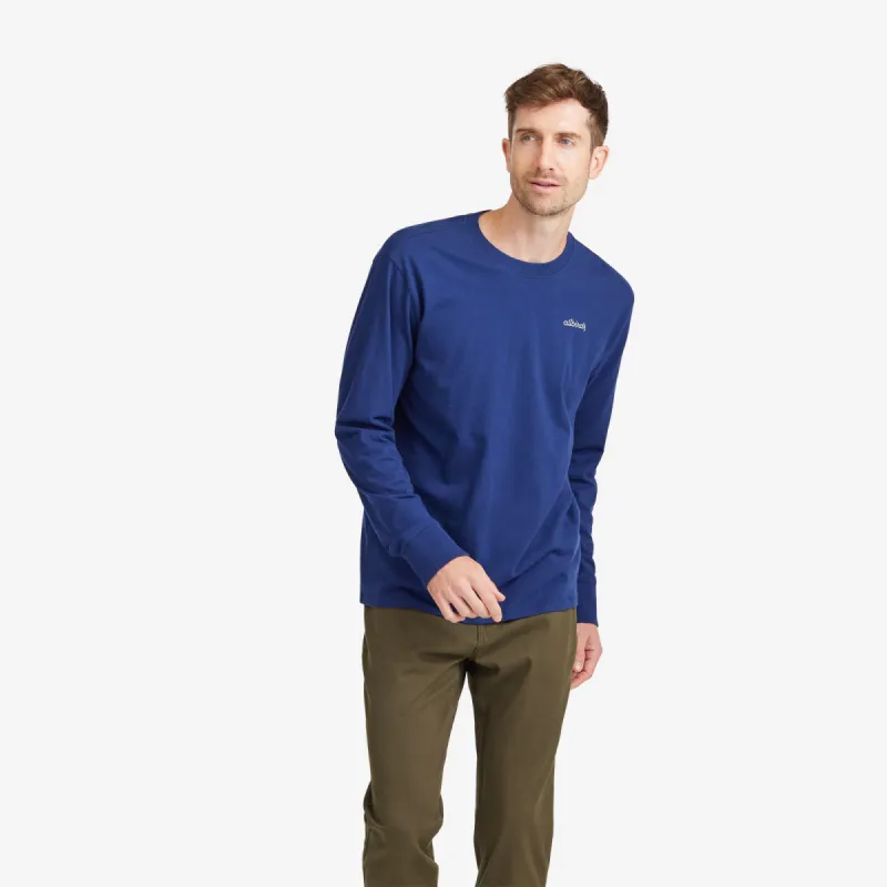 Men's Organic Cotton Long Sleeve Tee - Logo - Deep Navy sold by allbirds