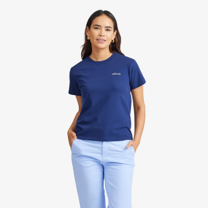 Women's Organic Cotton Tee - Logo - Deep Navy sold by allbirds