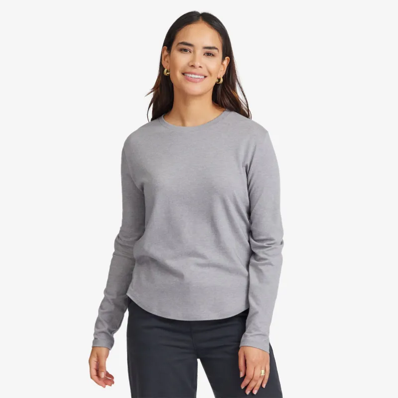 Women's Soft Merino Long Sleeve Tee - Medium Grey sold by allbirds