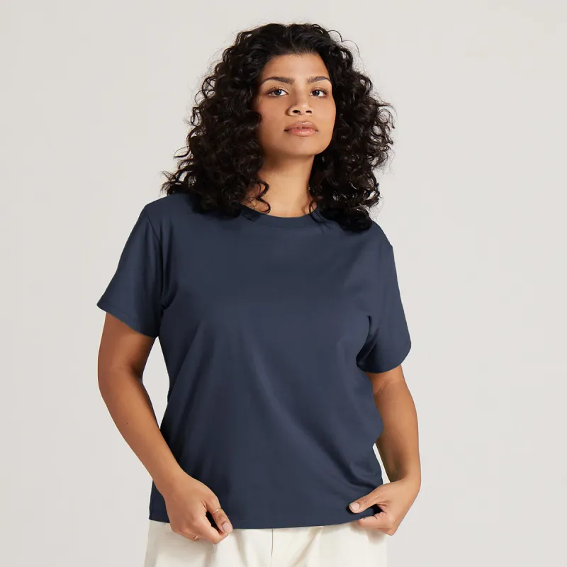 Women's Allgood Organic Cotton Tee - Hazy Indigo sold by allbirds