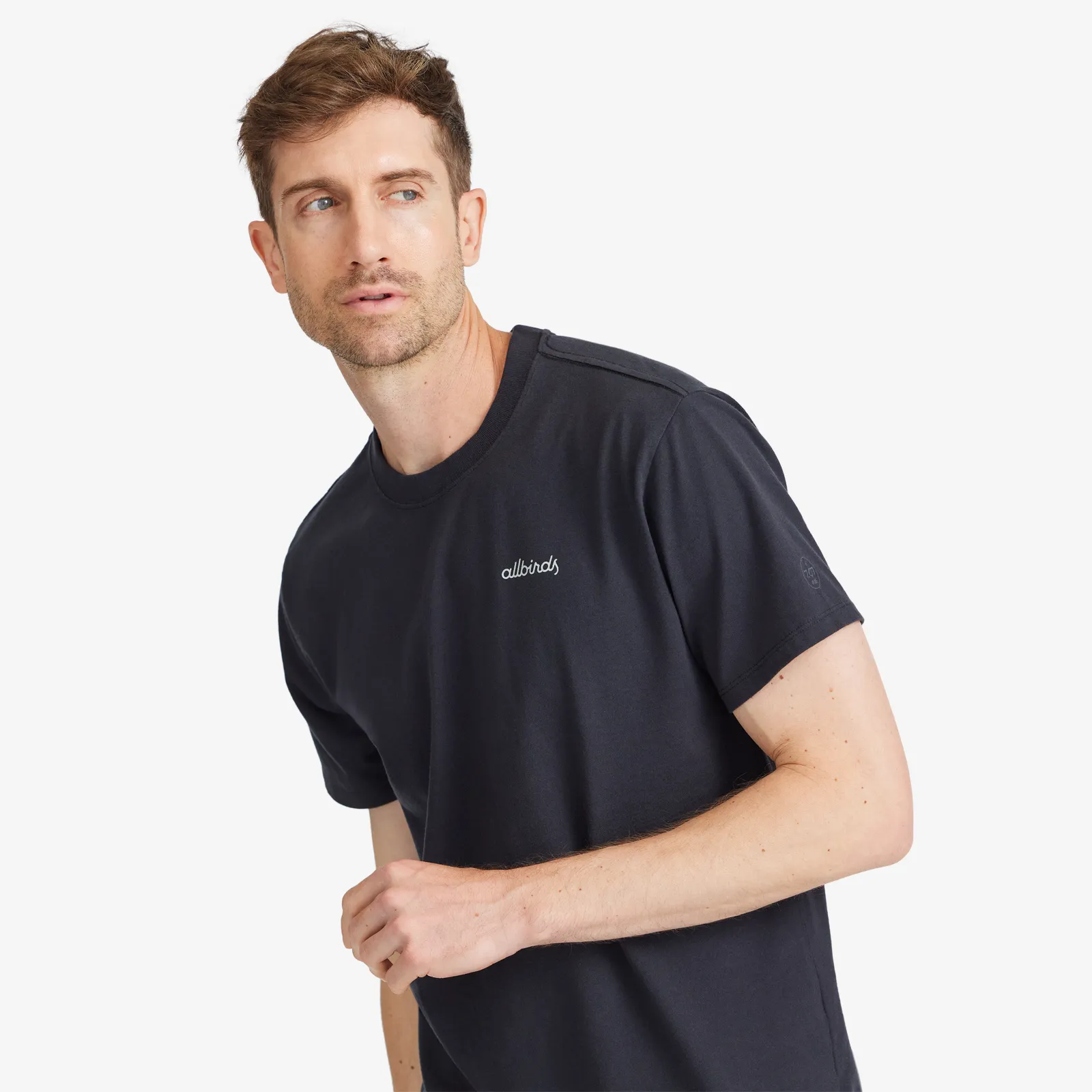 Men's Organic Cotton Tee - Logo - Natural Black sold by allbirds product image thumbnail 2