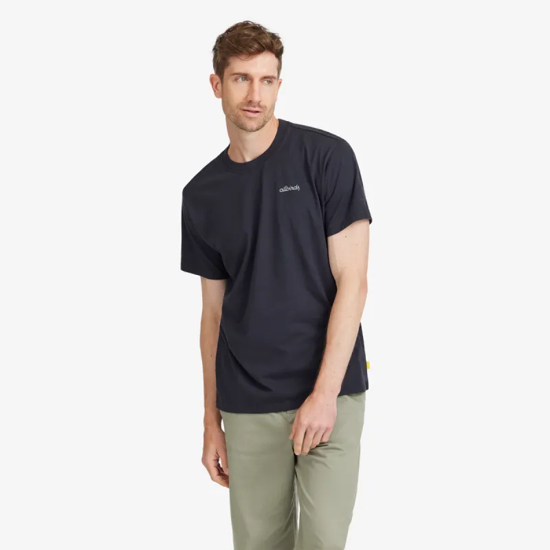Men's Organic Cotton Tee - Logo - Natural Black sold by allbirds