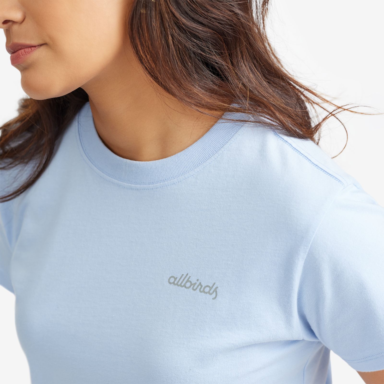 Women's Allgood Organic Cotton Tee - Logo - Arid Blue sold by allbirds product image thumbnail 3