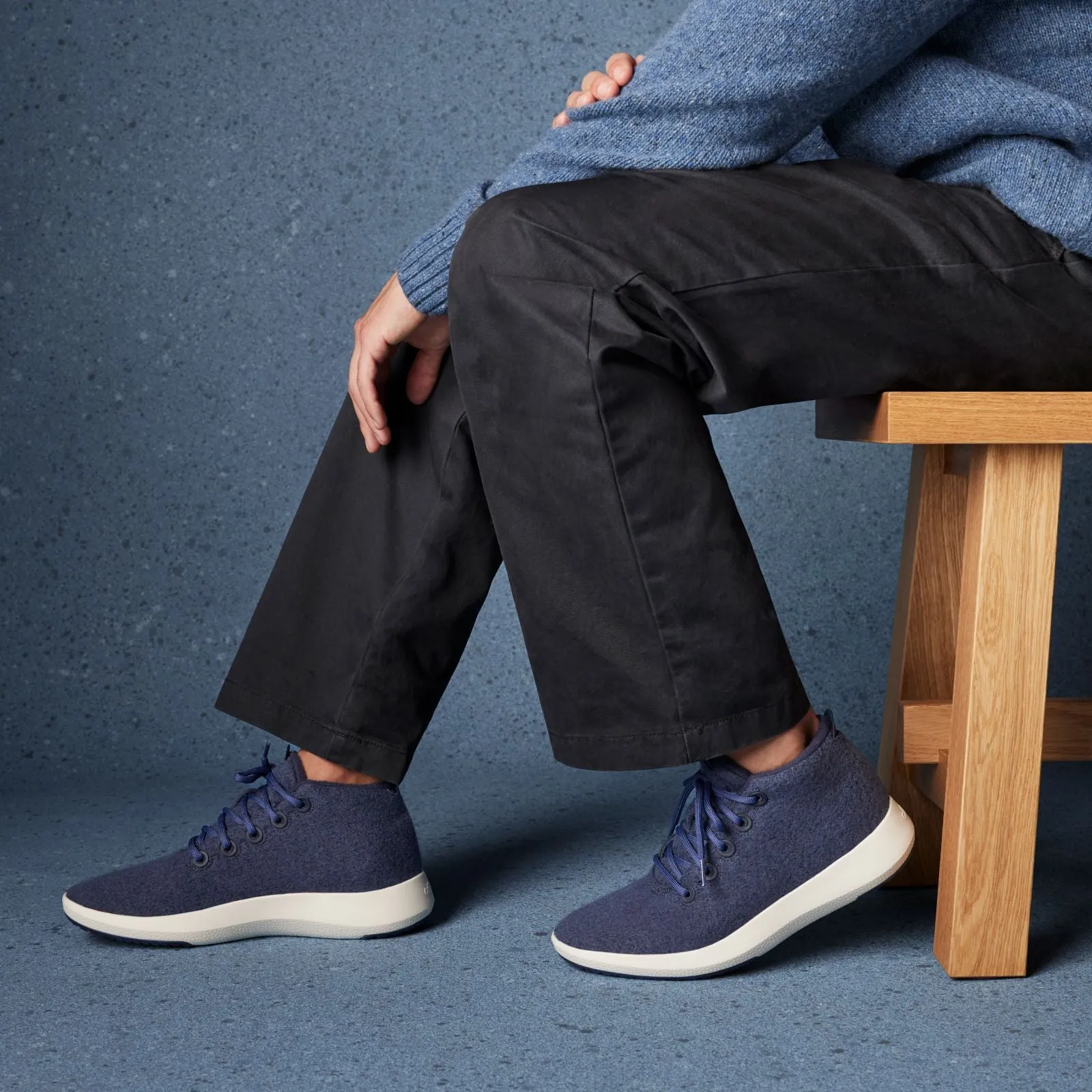 Men's Wool Runner-up Mizzles - Natural Black (Rugged Khaki Sole) sold by allbirds product image thumbnail 2