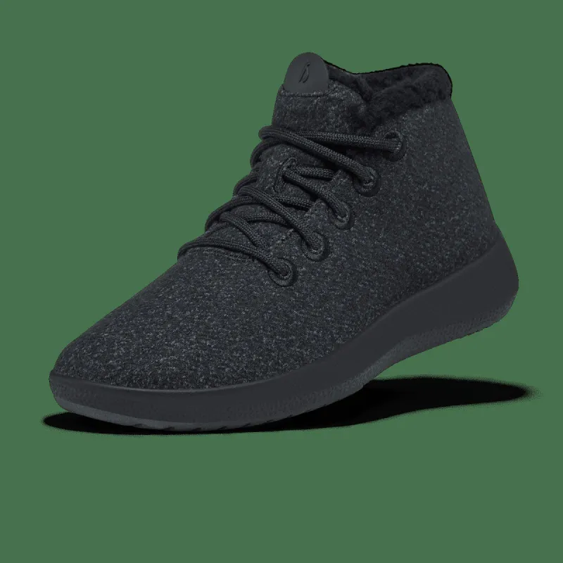 Women's Wool Runner-up Mizzle Fluffs - Natural Black (Black Sole) sold by allbirds