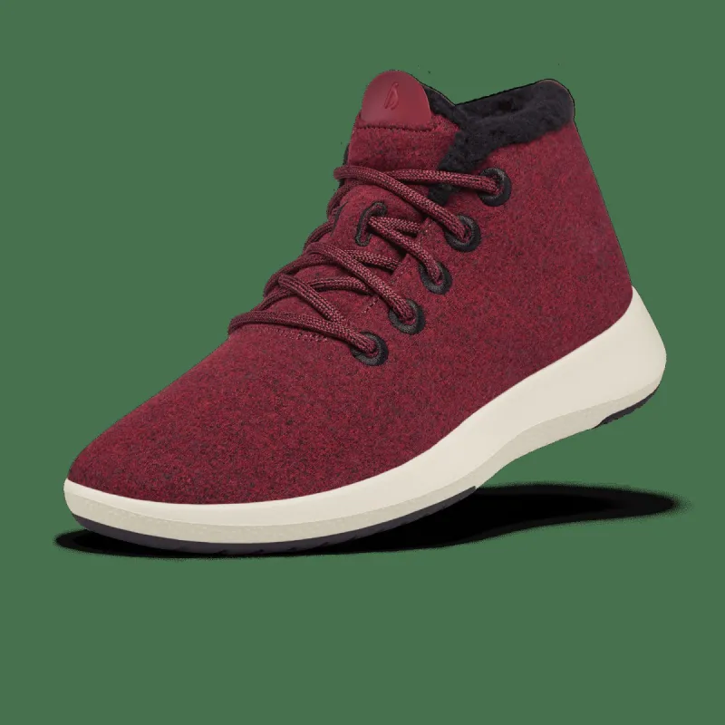 Women's Wool Runner-up Mizzle Fluffs - Thrive Crimson (White Sole) sold by allbirds