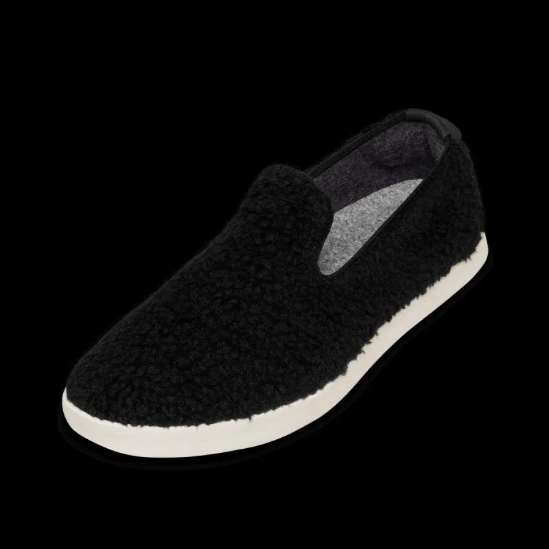 Men's Wool Lounger Fluffs - Natural Black (Cream Sole) sold by allbirds