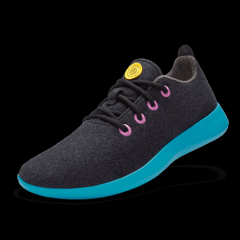 Women's Wool Runners - Natural Black (Thrive Teal Sole) sold by allbirds