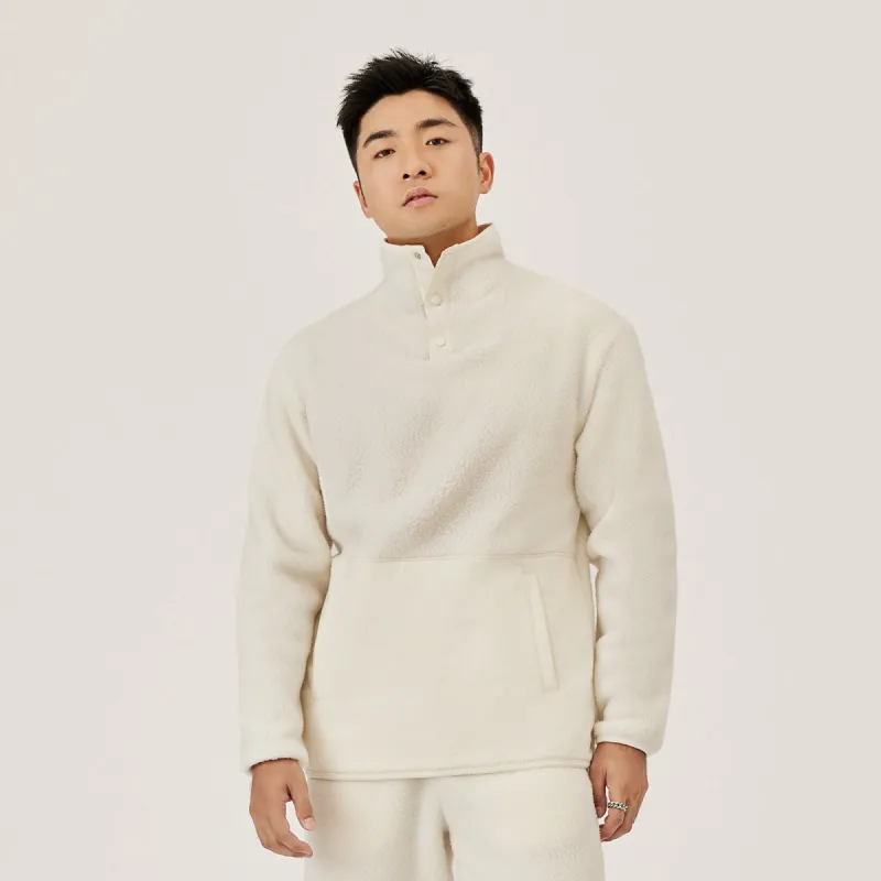 Men's Fluff Fleece Pullover - Natural White (Blizzard) sold by allbirds