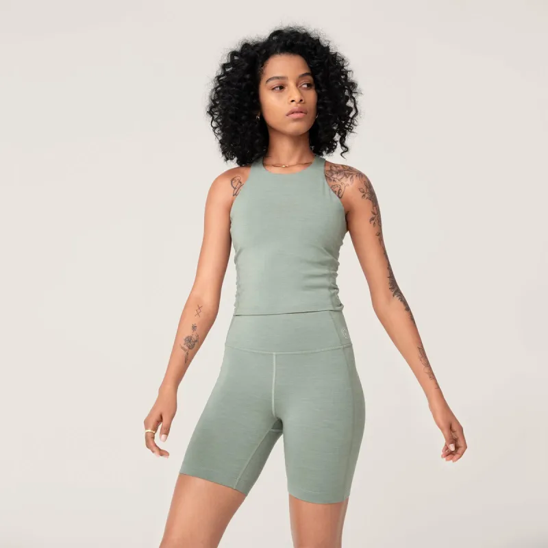 Women's Natural Bike Short - Hazy Pine sold by allbirds