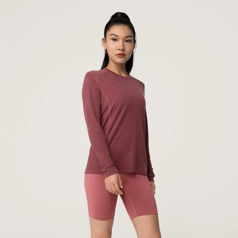 Women's Natural Run Long Sleeve Tee - Hazy Sienna sold by allbirds