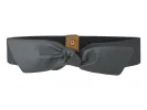 Women Wide Elastic Waist Bow Knot Belts Snap Button sold by Allegra K