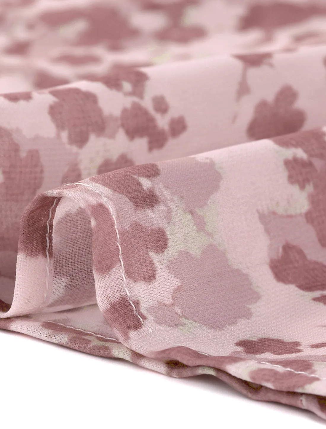 Puff Sleeve Floral Print Ruffled Pintuck Pleat Ruched Blouse Top sold by Allegra K product image thumbnail 5