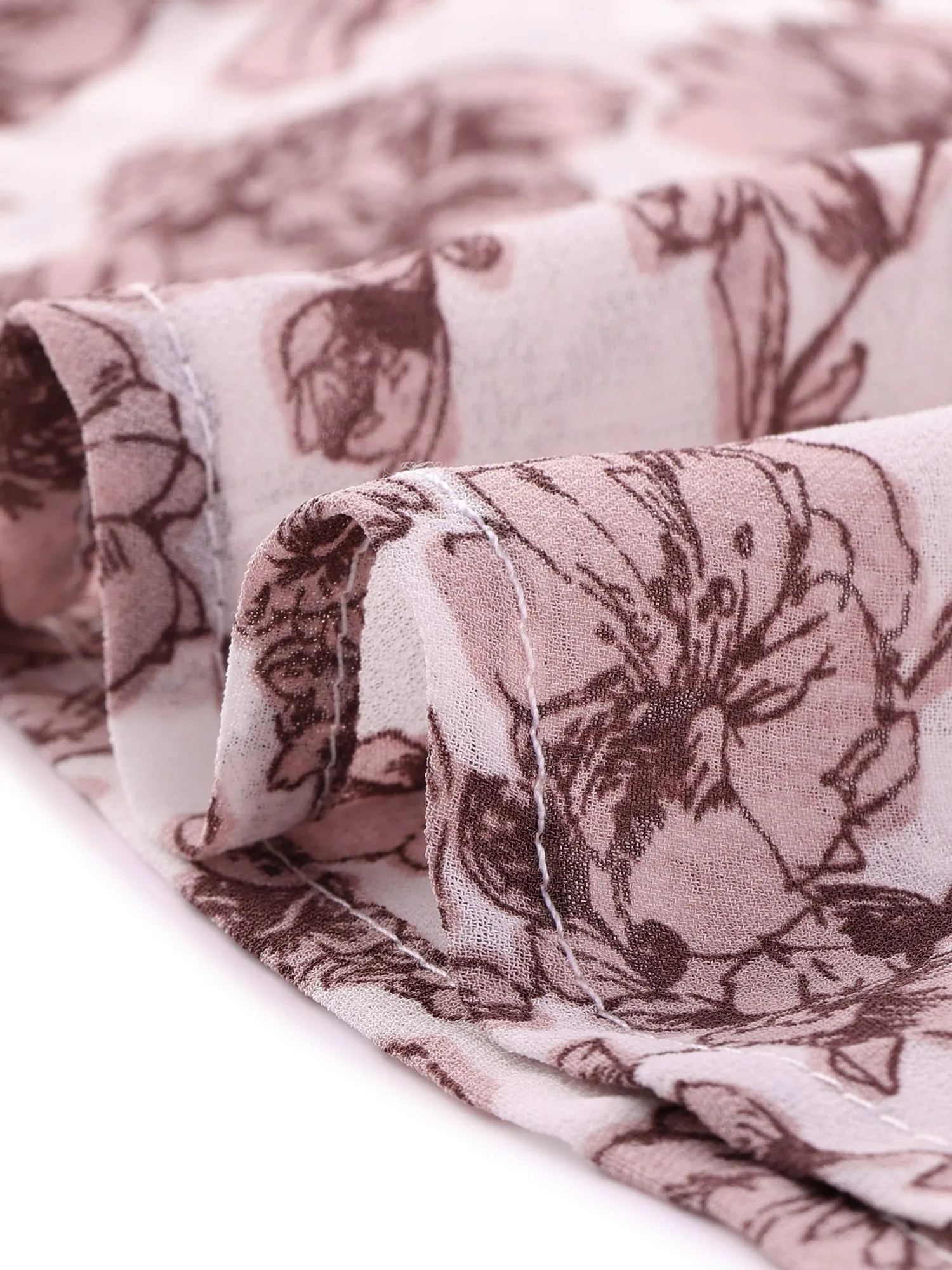 Elegant Lace Panel Tops Long Sleeve Chiffon Floral Blouse sold by Allegra K product image thumbnail 5