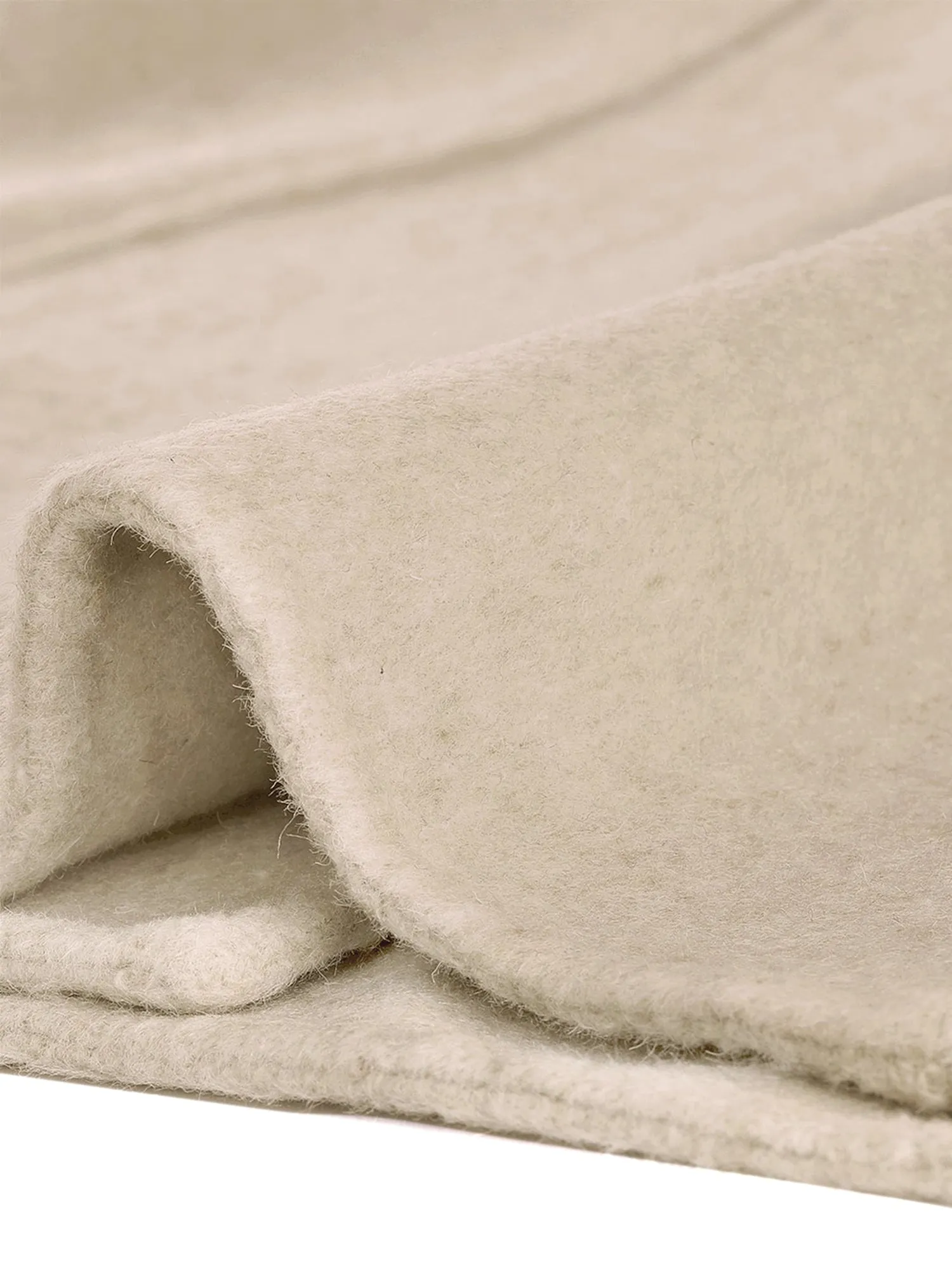 Notched Lapel Hidden Button Pockets Fleece Blazer Winter Pea Coat sold by Allegra K product image thumbnail 5